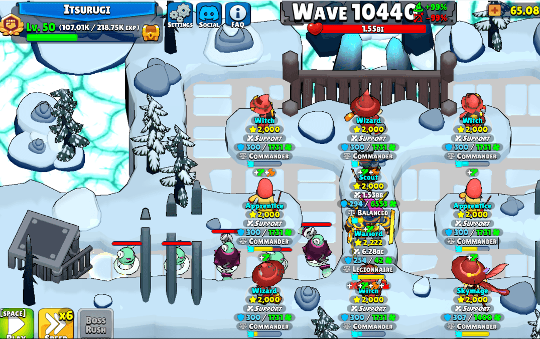 Rank 50 Pushing layout